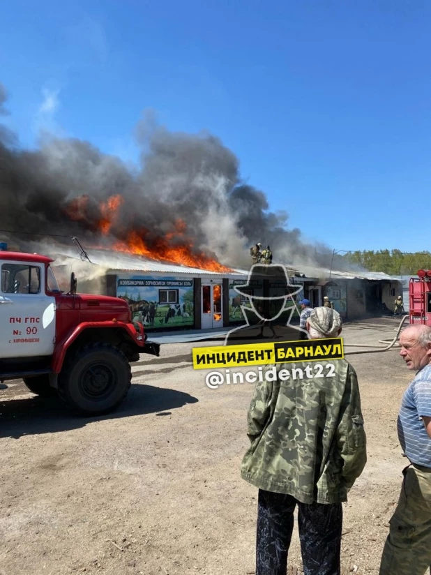 Пожар в Змеиногорске