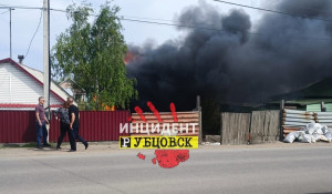 Пожар в частном доме в Рубцовске