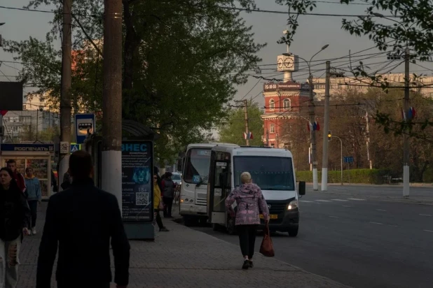 Барнаул на рассвете.