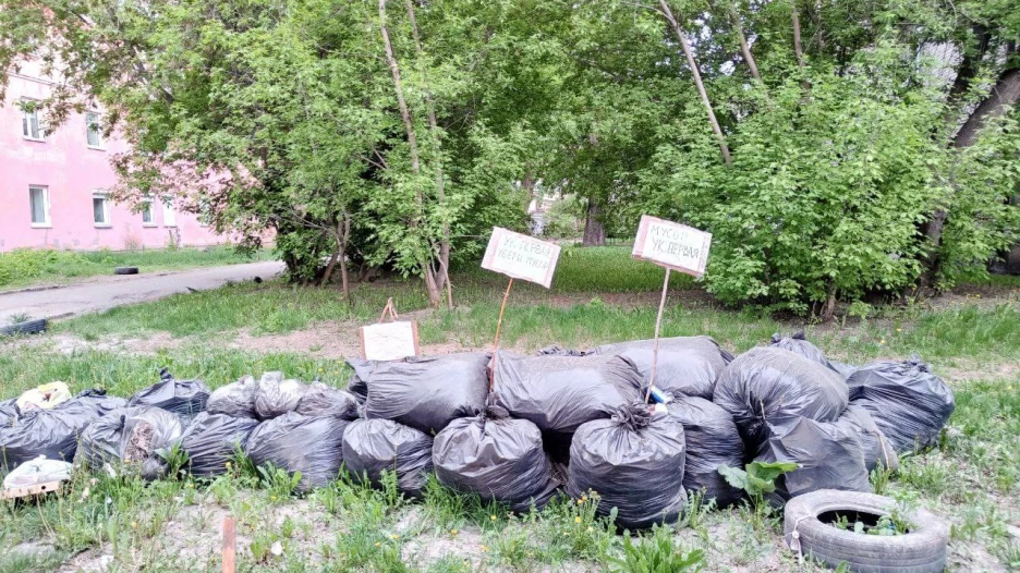 Мусор после субботника.