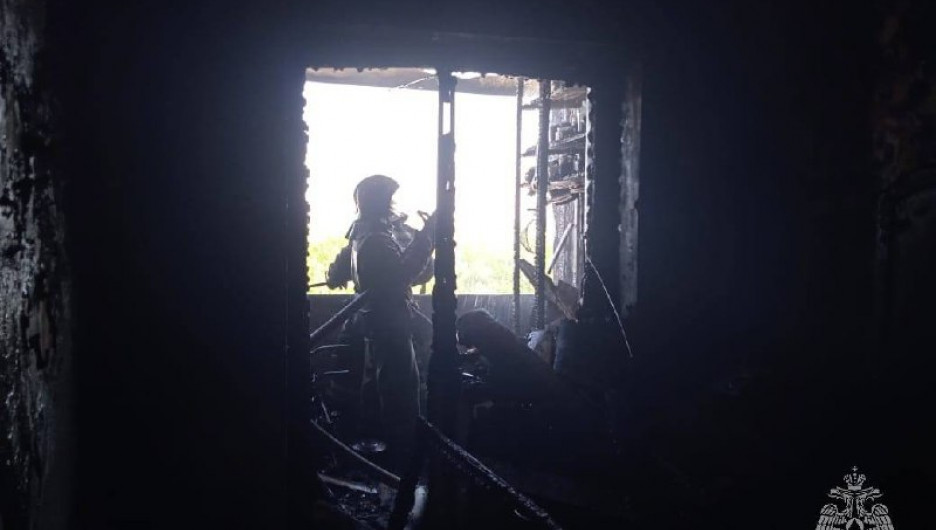 Алтайские пожарные спасли пять человек из горящего дома 