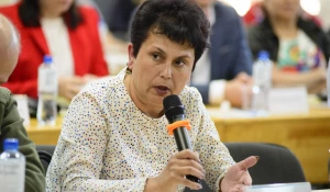 Юлия Фролова, глава Первомайского района. Круглый стол по ИЖС в ИД "Алтапресс". 