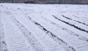 Снег в селе Беш-Озёк в Шебалинском районе