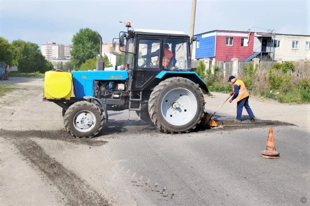 Ремонт дорог в Барнауле.