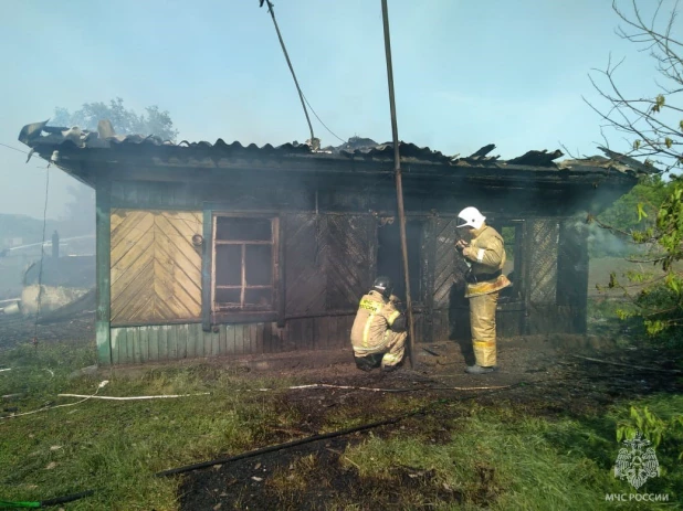 Пожар в Алейском районе