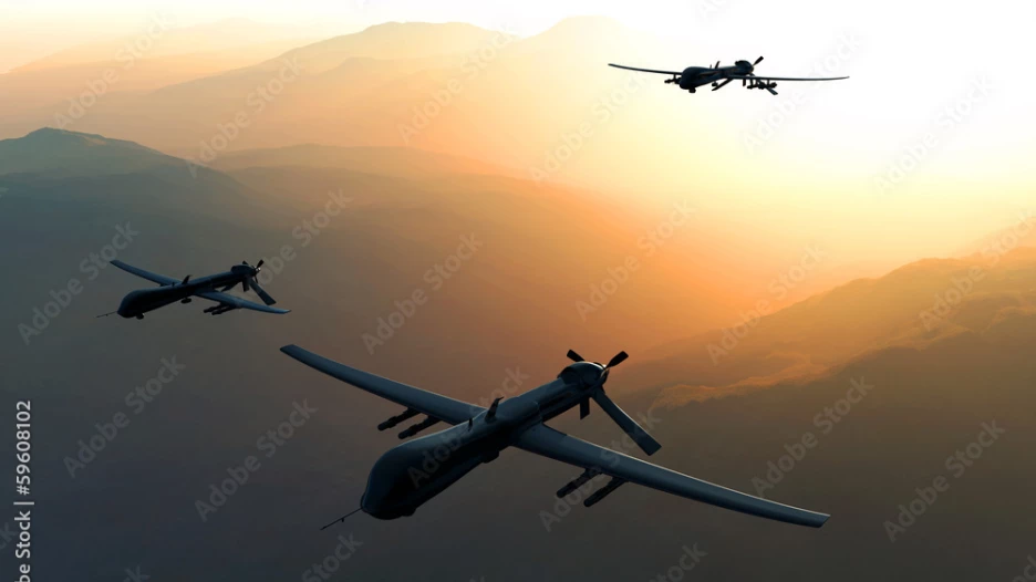 Военный дрон, беспилотник.