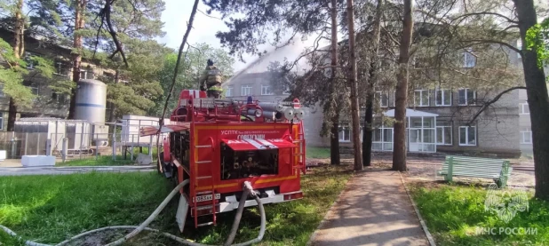 Пожар в Центральной клинической больнице