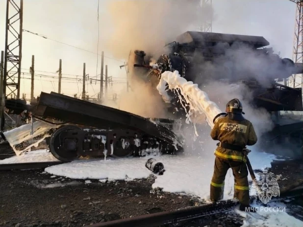 Пожар на подстанции Смазнева в Заринской районе