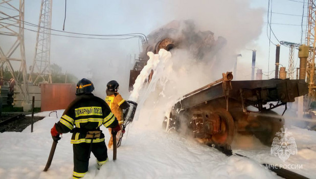 Пожар на подстанции Смазнева в Заринской районе