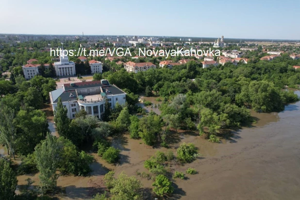 Уровень воды в Новой Каховке