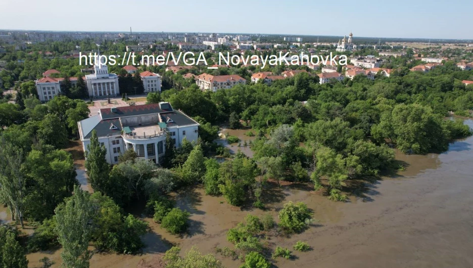 Уровень воды в Новой Каховке