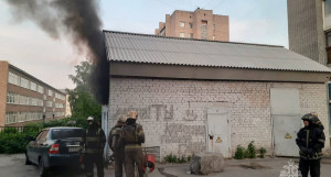 В Барнауле произошел пожар на трансформаторной подстанции.