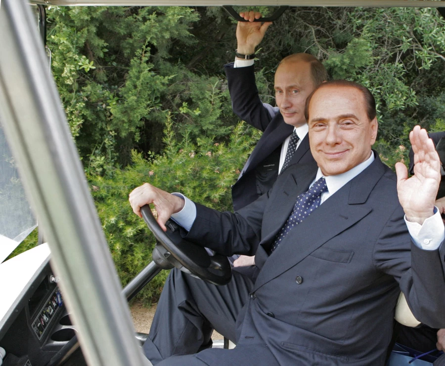 Сильвио Берлускони и Владимир Путин
