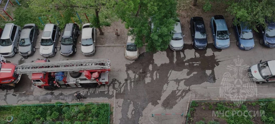 Мебель вспыхнула на пятом этаже многоквартирного дома в Барнауле.