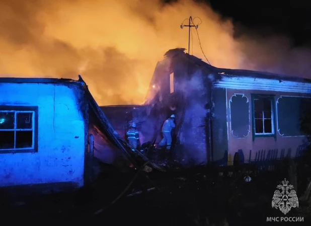 Пожар в частном доме в Романовке.