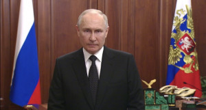 Владимир Путин. Скриншот из видео обращения президента.