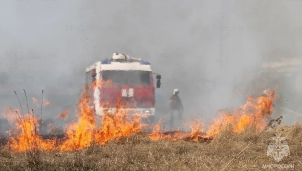 Горение сухой травы