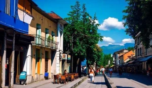 Улица европейского городка.