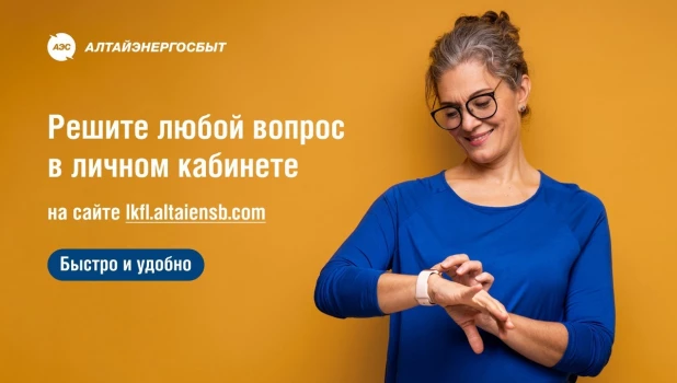 «Алтайэнергосбыт»: личный кабинет клиента поможет в решении вопросов.
