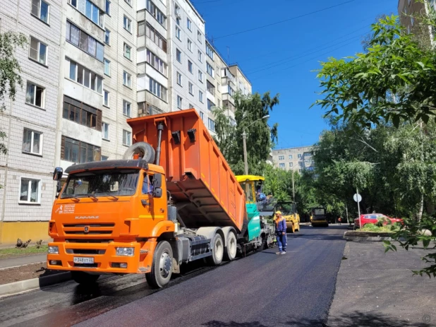 Ремонт дорог в Барнауле.