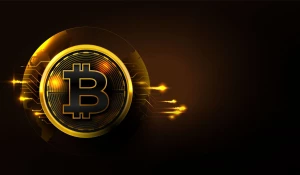 Символ биткойна.