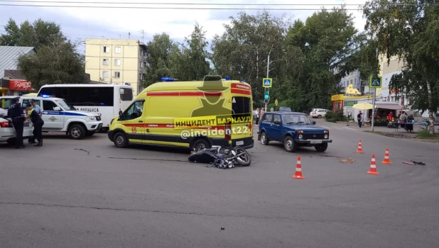 Страшное ДТП с мотоциклистом в Барнауле