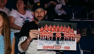 Гала-матч по хоккею в Барнауле. 