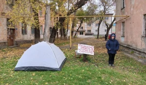 Пенсионерка из Барнаула вышла на одиночный пикет.