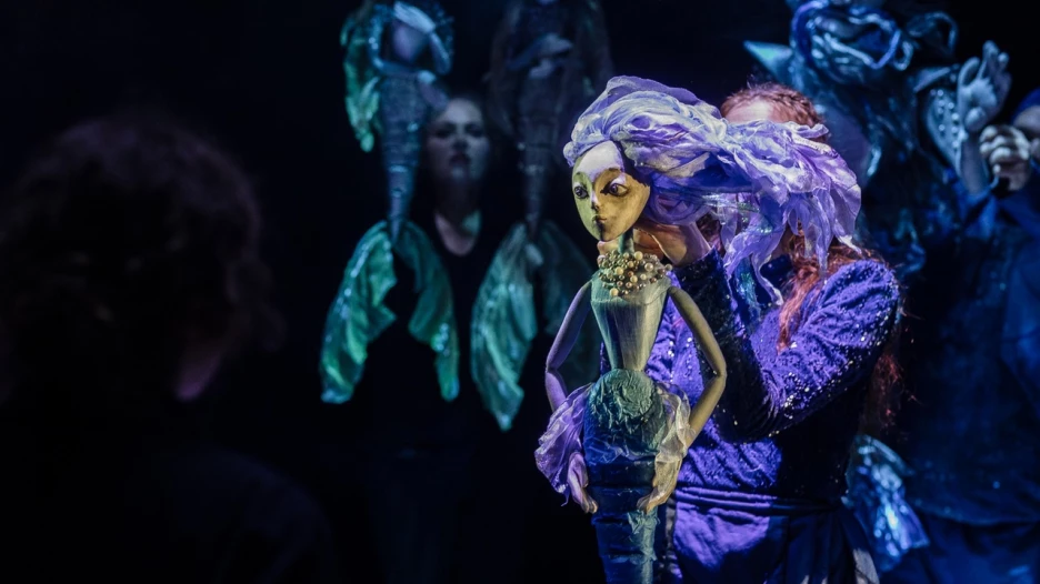 Репетиция "Русалочки" в театре кукол "Сказка".