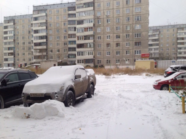 Снег в Сибири 25 октября 2016 года. 