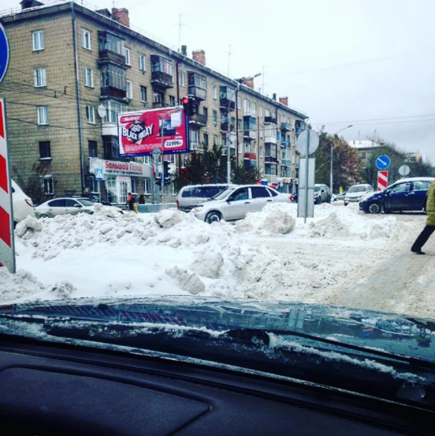 Снег в Сибири 25 октября 2016 года. 