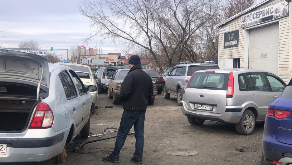 Очереди на шиномонтаж в Барнауле