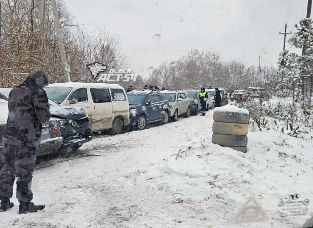 Массовое ДТП в Новосибирске