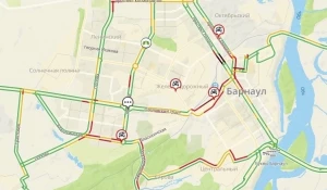 Днем 3 ноября Барнаул сковали 9-балльные пробки.
