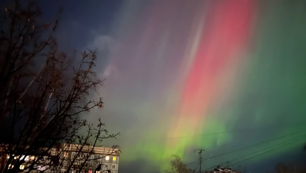 Северное сияние в России.