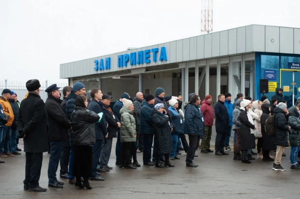 Открытие строительства нового терминала в барнаульском аэропорту.