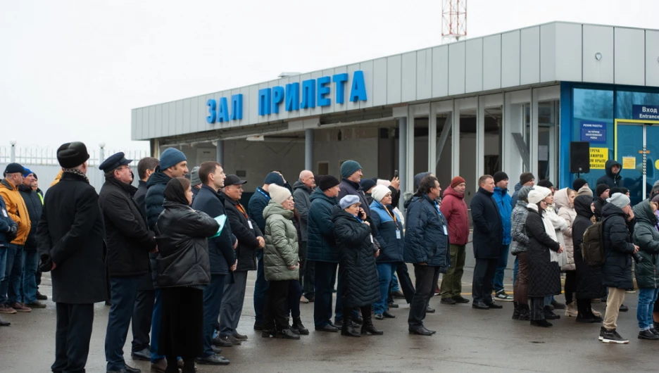 Открытие строительства нового терминала в барнаульском аэропорту.