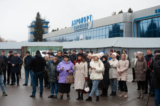 Открытие строительства нового аэровокзала в Барнауле. 