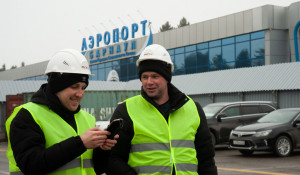 Открытие строительства нового аэровокзала в Барнауле.