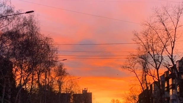 Осень в Барнауле. Закат. 