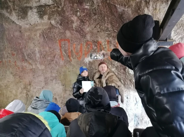 Первый "Географический диктант" в Денисовой пещере.