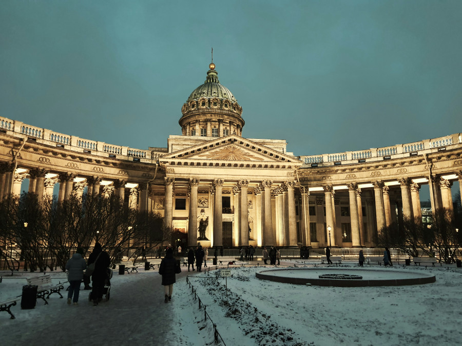 Санкт-Петербург зимой.