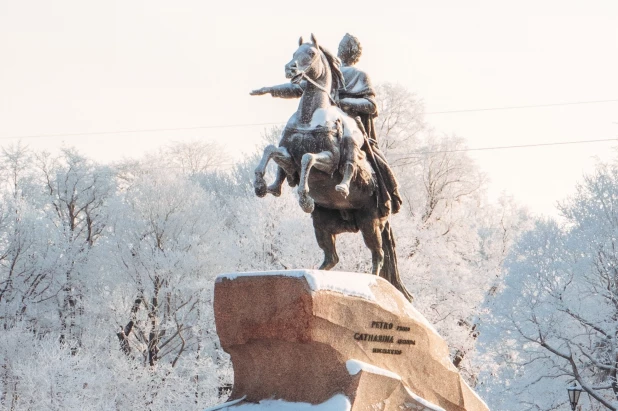 Санкт-Петербург зимой.