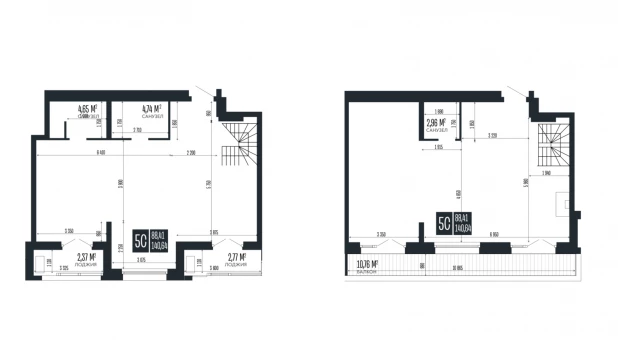 Планировка квартиры в Opera Residence за 24 млн рублей. 