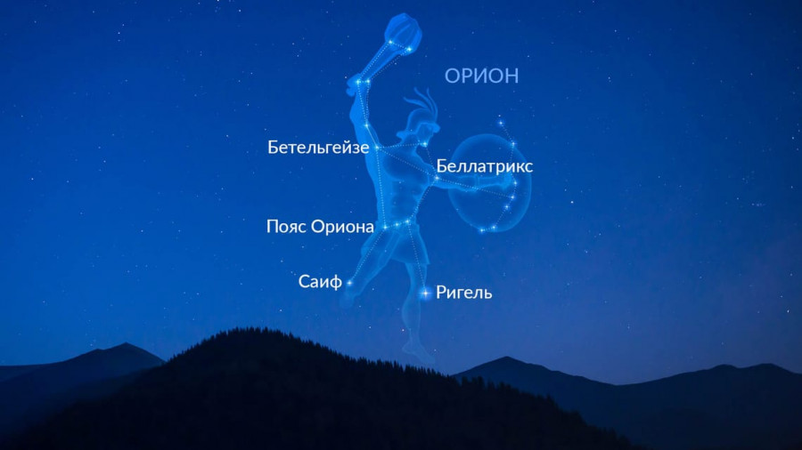 Созвездие Ориона.