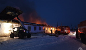 Пожар на ферме в Бийском районе
