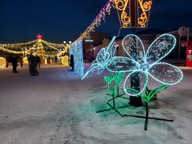 Новогодний городок на ул. Мало-Тобольская. 