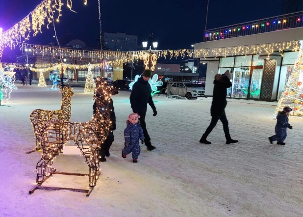 Новогодний городок на ул. Мало-Тобольская. 