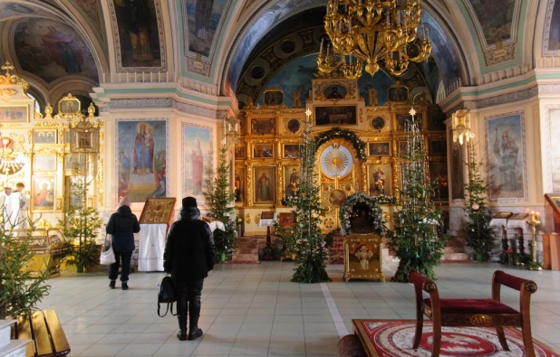 Рождественский вертеп в Покровском соборе.