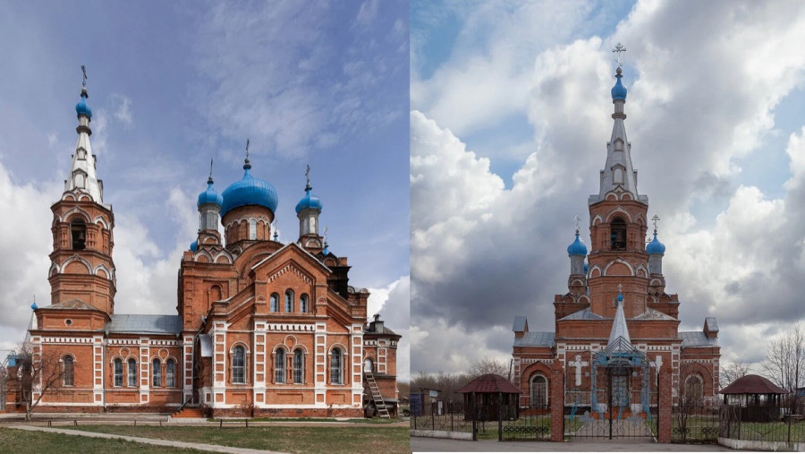 Церковь в Коробейниково, Усть-Пристанский район. 